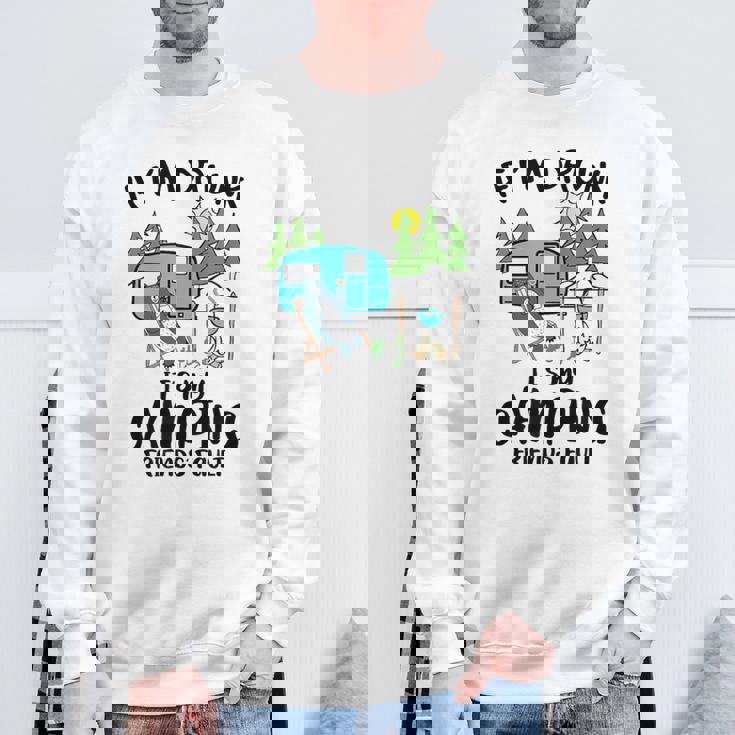 キャンプ 楽しい キャンピング 面白い キャンプファイヤー キャンピングカー 旅 スウェットシャツ 高齢者への贈り物