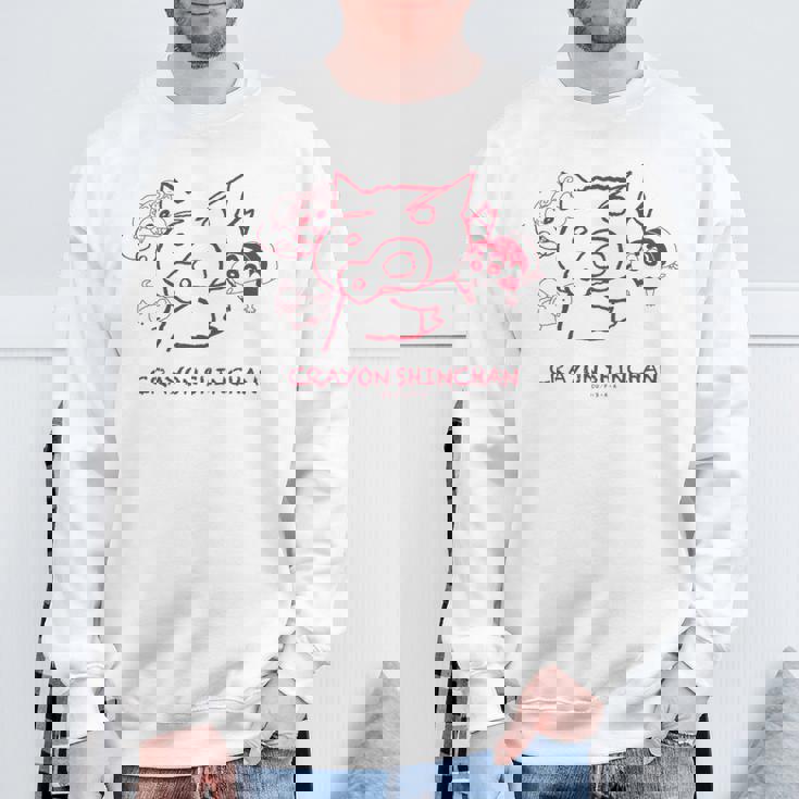 クレヨンしんちゃん ぶりぶりざえもん 落書き 長袖tシャツ スウェットシャツ 高齢者への贈り物