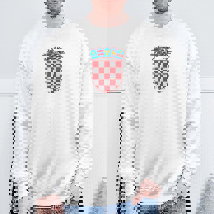 クロアチア ヴィンテージ クロアチア国旗tシャツ スウェットシャツ 高齢者への贈り物