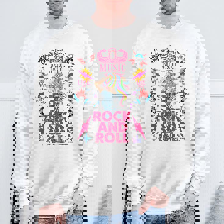 クールなヴィンテージオールドロックンロールミュージック、This Is My Rock And Roll スウェットシャツ 高齢者への贈り物