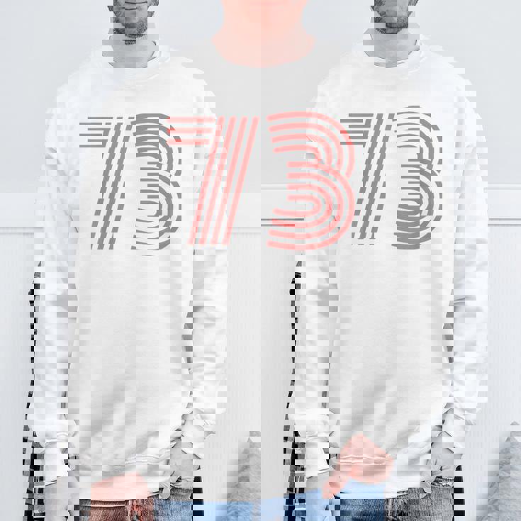 クールレトロライティングジャージ、背番号73 1973 スウェットシャツ 高齢者への贈り物