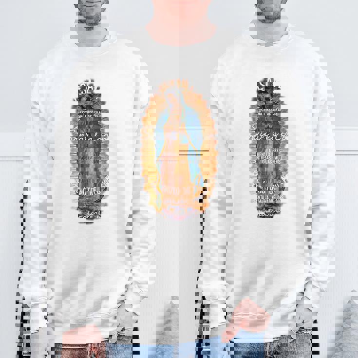 グアダルーペの聖母 カトリック アヴェ・マリア スペイン語 ヘイルマリア 長袖tシャツ スウェットシャツ 高齢者への贈り物