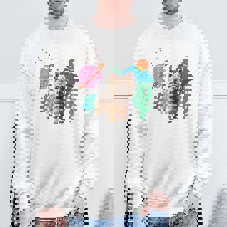 ケアンテリア デザートデザイン犬 長袖tシャツ スウェットシャツ 高齢者への贈り物