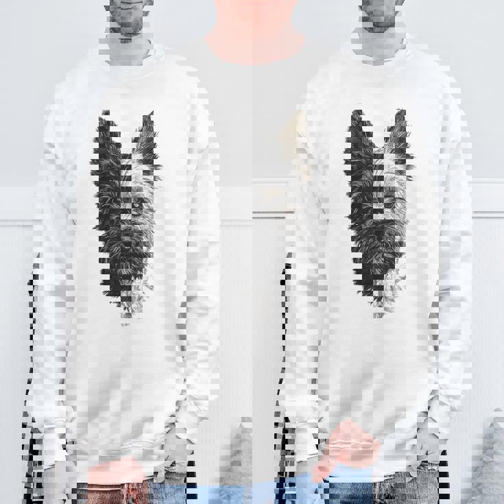 ケアンテリア 犬 モチーフ ペット 作品 ケアンテリア スウェットシャツ 高齢者への贈り物