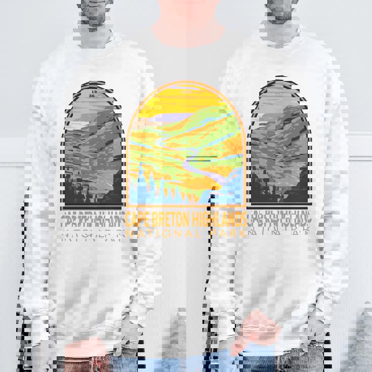 ケープブレトンハイランズ国立公園 カナダヴィンテージエンブレム 長袖tシャツ スウェットシャツ 高齢者への贈り物