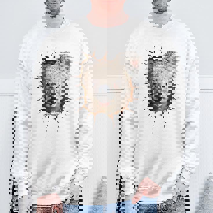 コアラ アニマル柄 動物園 ポートレート イラスト かわいい コアラ スウェットシャツ 高齢者への贈り物