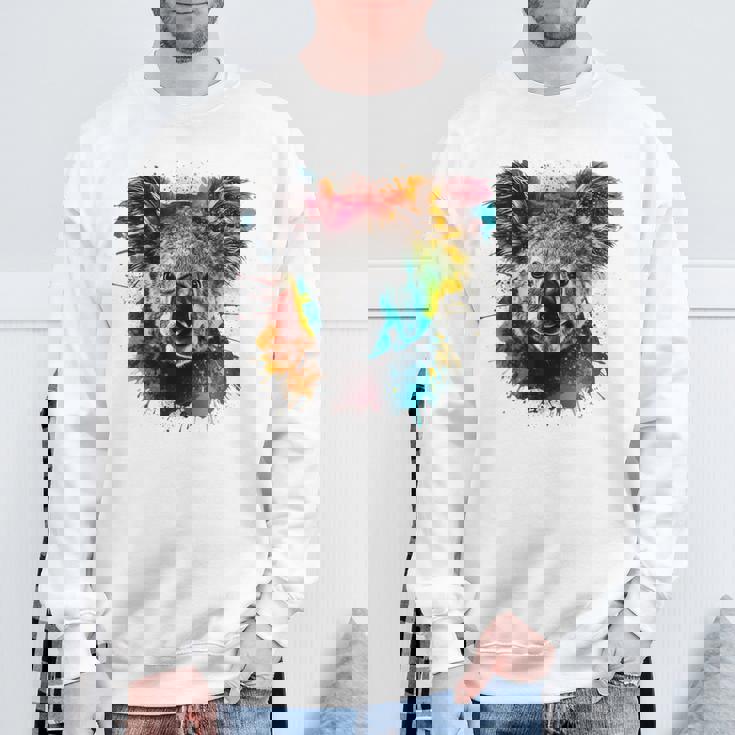 コアラ アートワーク カラフル アートアニマル コアラ スウェットシャツ 高齢者への贈り物