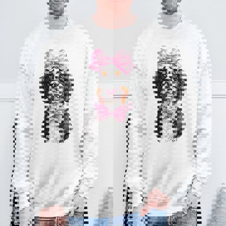 コケットボウ バーニーズマウンテンドッグ ママピンクリボンガール スウェットシャツ 高齢者への贈り物