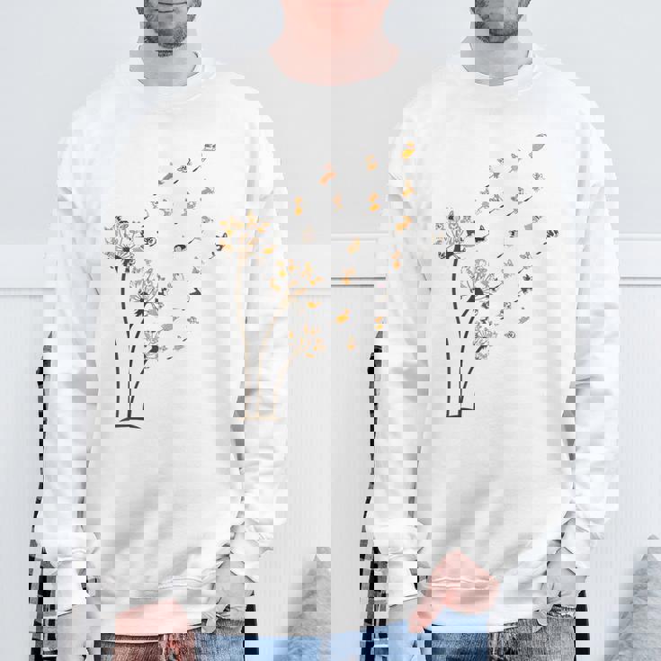 コーギー フラワー フライ タンポポ 面白い かわいい 犬好き ウェルシュ コーギー スウェットシャツ 高齢者への贈り物