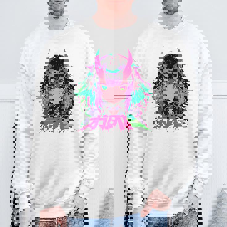 ゴシック アニメ 鬼 わいふ かわいい 日本 漫画 ヴェーパーウェア レトロ 長袖tシャツ スウェットシャツ 高齢者への贈り物