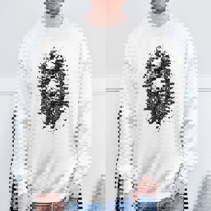 ゴシック フローラル アートワーク ゴス 美的 ローズ オルタナティブ フローラル スウェットシャツ 高齢者への贈り物