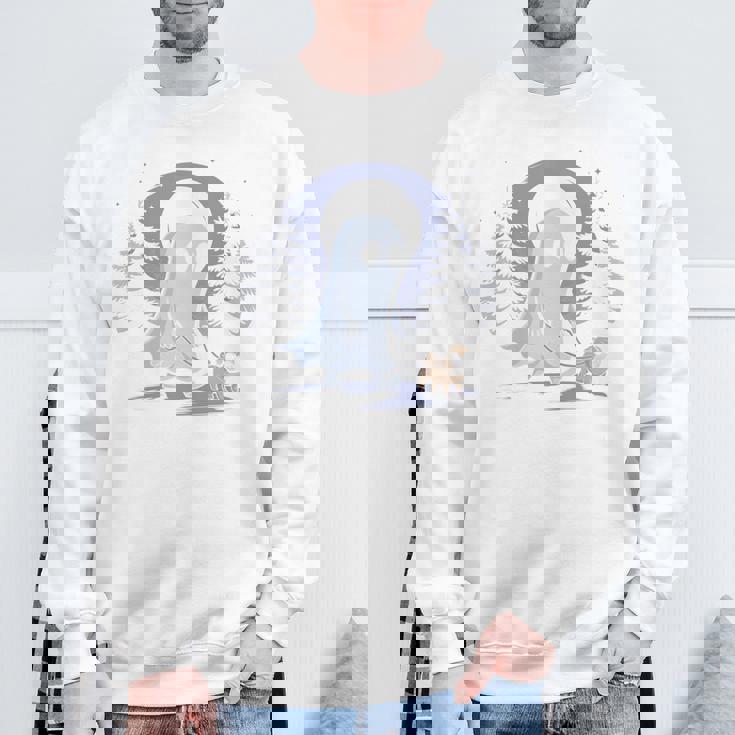 ゴースト 犬 散歩 面白い ハロウィン コスチューム パーティー パグ愛好家 長袖tシャツ スウェットシャツ 高齢者への贈り物