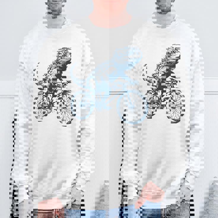 サイクリングトカゲ、爬虫類、爬虫類学、フトアゴヒゲトカゲ スウェットシャツ 高齢者への贈り物