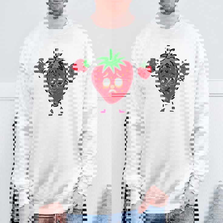 サマータイム いちご いちご 果実 果実 ガーデン スウェットシャツ 高齢者への贈り物