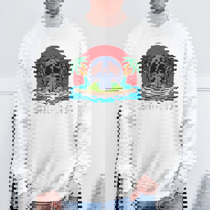 サンタクルーズ カリフォルニア ヴィンテージ レトロ 長袖tシャツ スウェットシャツ 高齢者への贈り物