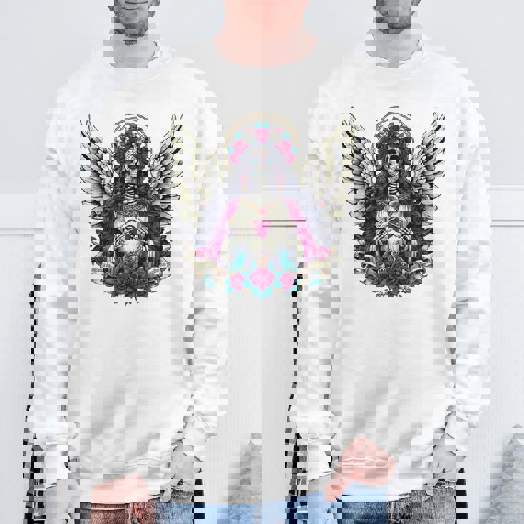 サンタ・ムエルテ 長袖tシャツ スウェットシャツ 高齢者への贈り物