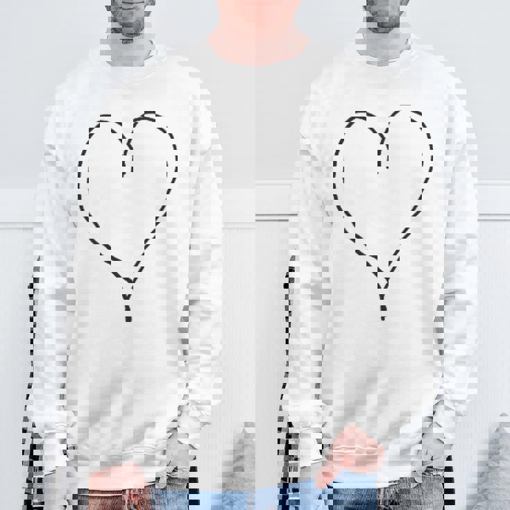 シンプル ハート スウェットシャツ 高齢者への贈り物