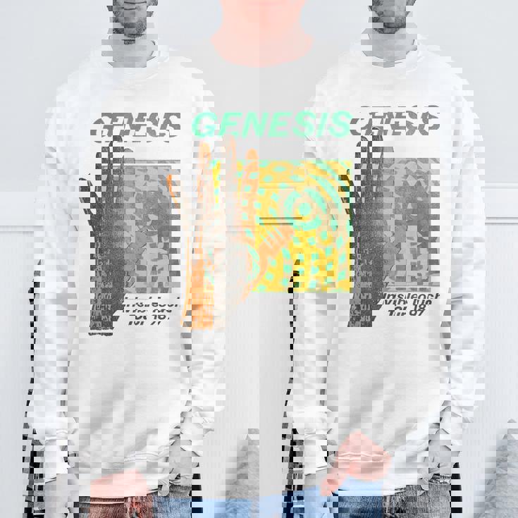 ジェネシスインビジブルタッチツアーロックバンドミュージック スウェットシャツ 高齢者への贈り物