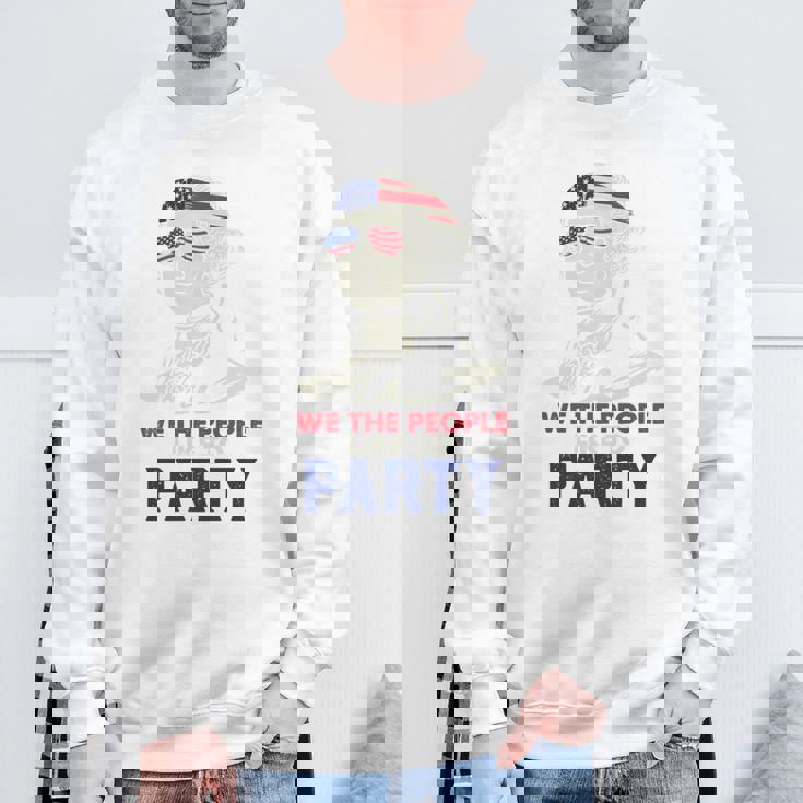 ジョージ・ワシントン ファンスターズ ストリップ アメリカ国旗 7月4日 ペイトリオット 長袖tシャツ スウェットシャツ 高齢者への贈り物