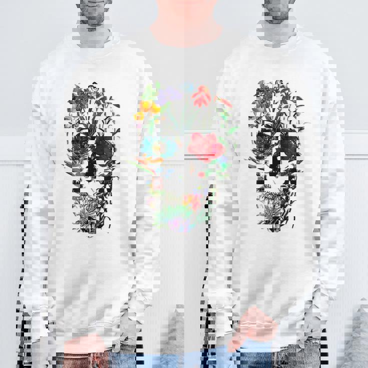 スカルフラワー チューリップ シュガースカルツリー フローラル スカルローズ スウェットシャツ 高齢者への贈り物