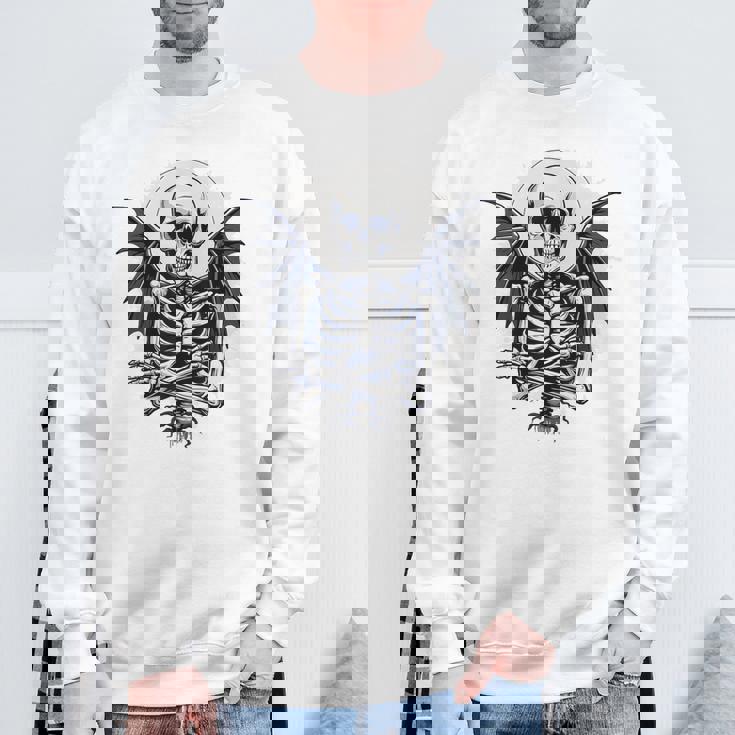 スケルトン ハロウィン コスチューム 怖い 不気味な翼 死 スウェットシャツ 高齢者への贈り物