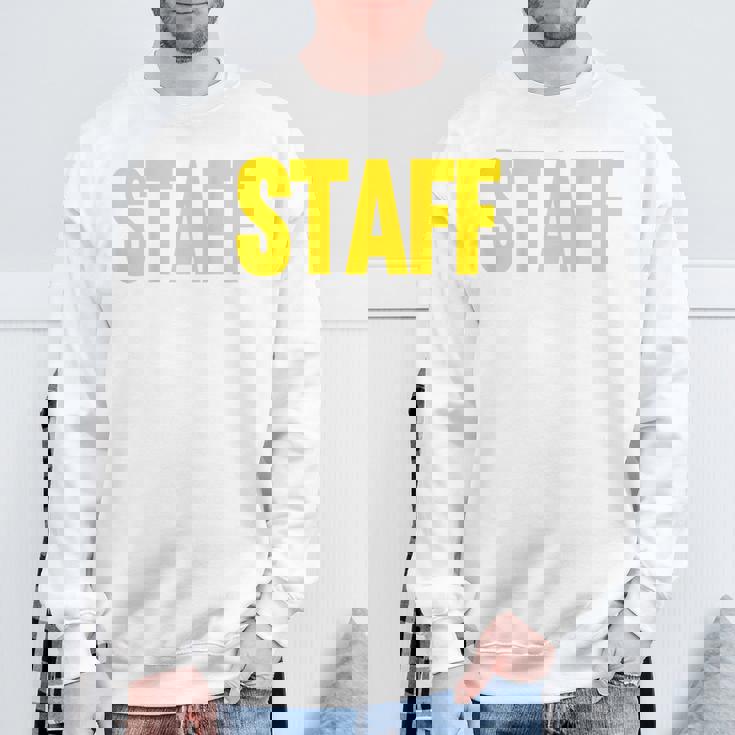 スタッフ イベント コスチューム クルー 音楽祭 バックプリント ワーカー スウェットシャツ 高齢者への贈り物