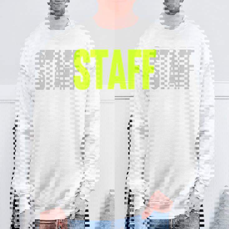 スタッフ イベント 衣装 クルー 音楽祭 Backprint ワーカー スウェットシャツ 高齢者への贈り物