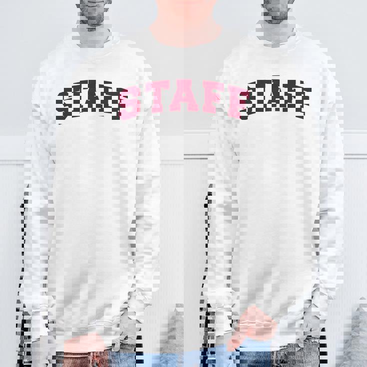 スタッフ スタッフ ギフト イベント 従業員代表チーム バックプリント レッド スウェットシャツ 高齢者への贈り物