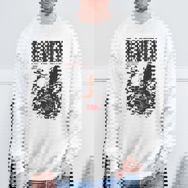 ストリートウェア ラーメン カワイイ オタク マンガ アニメ バックプリント モダン スウェットシャツ 高齢者への贈り物