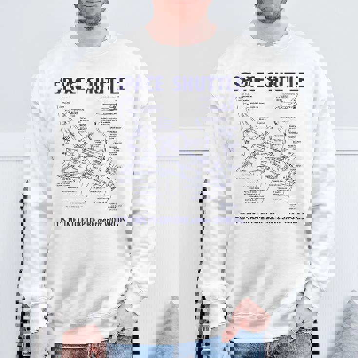 スペースシャトル レトロレイアウト ロケット科学者&宇宙飛行士用 スウェットシャツ 高齢者への贈り物