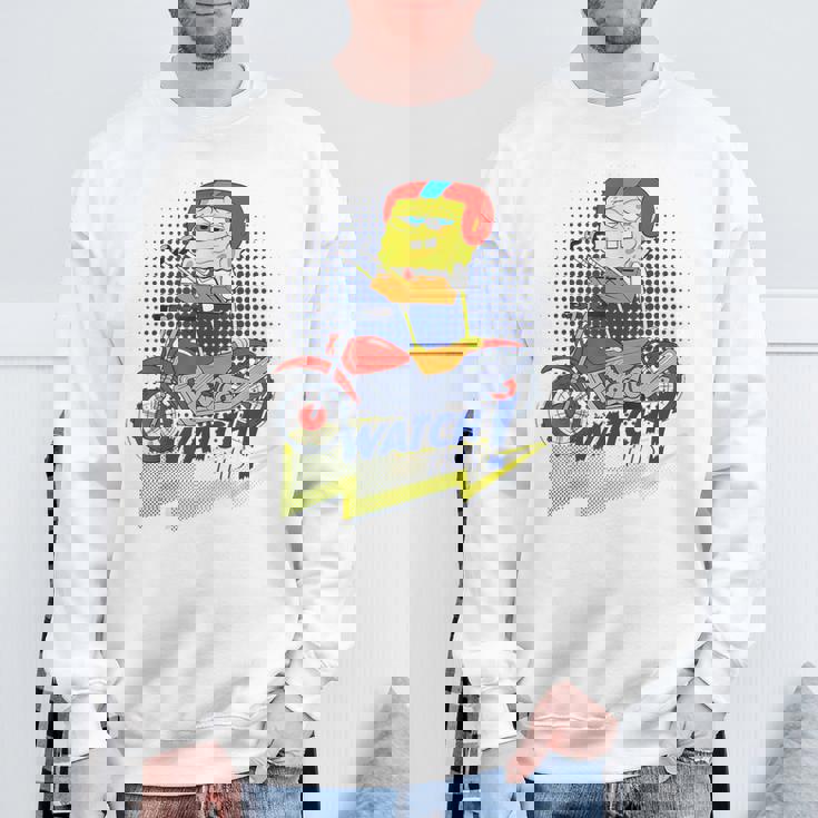 スポンジボブ スクエアパンツ スポンジボブ Watch This スウェットシャツ 高齢者への贈り物