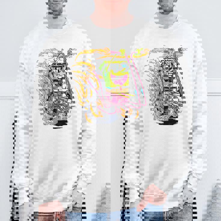 スポンジボブ スクエアパンツ スポンジボブ コミックバイク スウェットシャツ 高齢者への贈り物