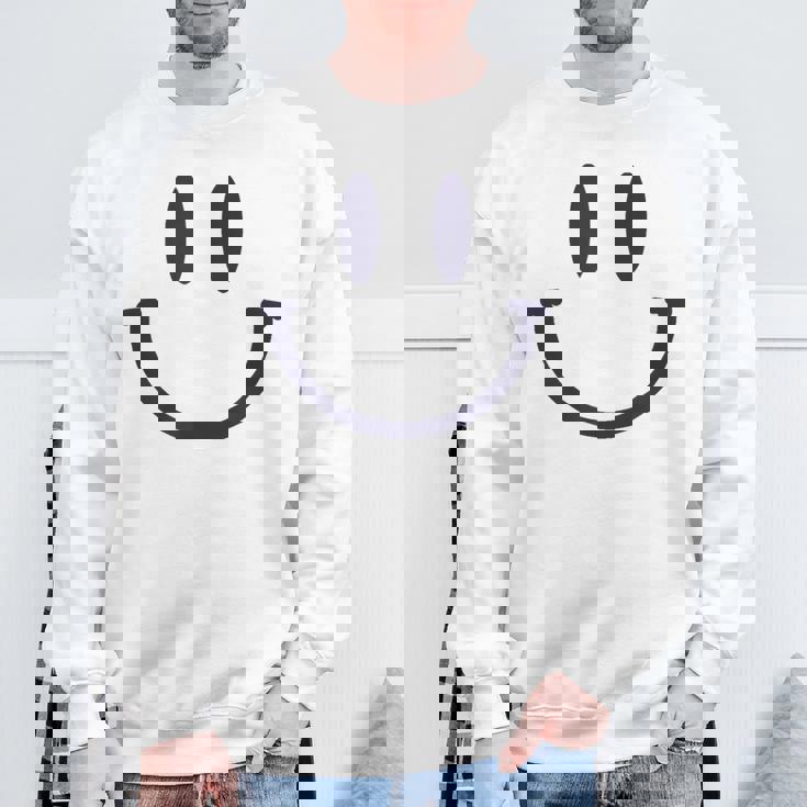 スマイリーフェイス キュート ポジティブ モチベーションアップ ハッピーススマイルフェイス スウェットシャツ 高齢者への贈り物