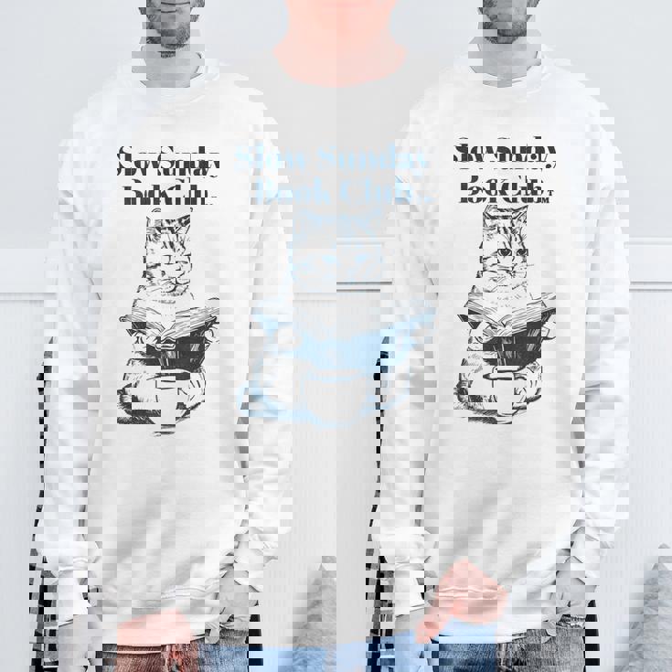 スローサンデーブッククラブ 本好きの猫 スウェットシャツ 高齢者への贈り物