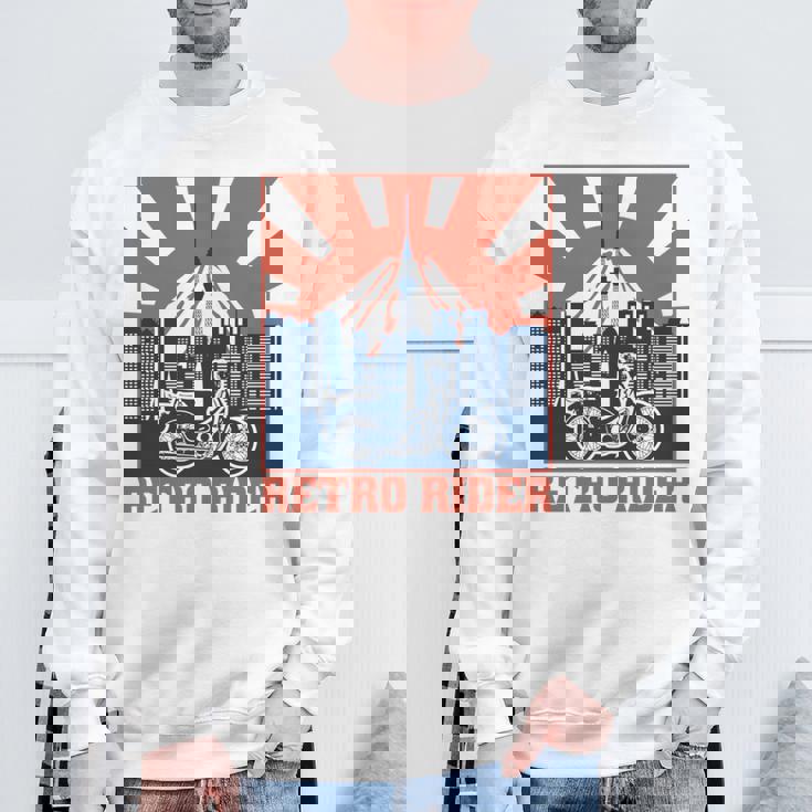 スーパーカブc100 原付バイク レトロライダー 東京日本 長袖tシャツ スウェットシャツ 高齢者への贈り物