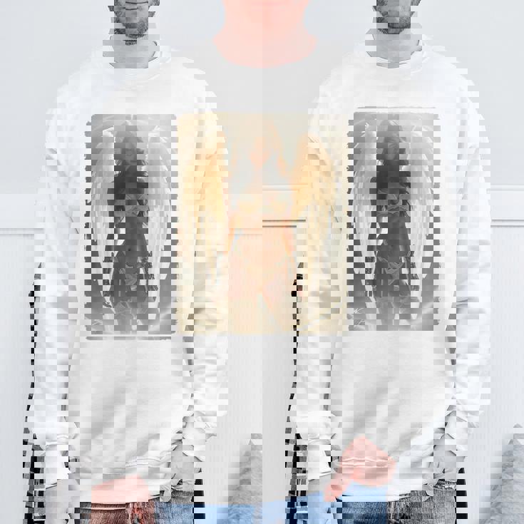 セクシーガールグラフィックtシャツ セクシーなブルネットエンジェルピンナップバックプリント スウェットシャツ 高齢者への贈り物