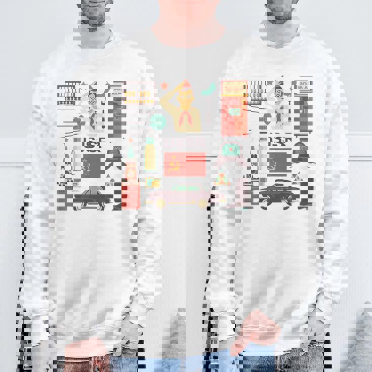 ソ連属性sovi8ビンテージプロパガンダ。 スウェットシャツ 高齢者への贈り物