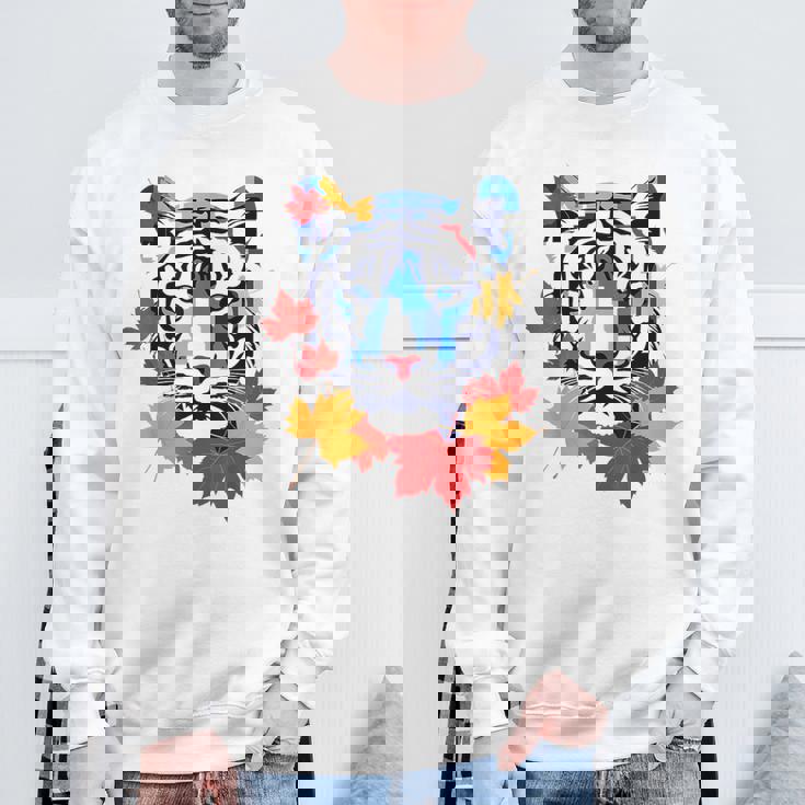 タイガー 動物 自然 動物園 抽象芸術 顔 虎 スウェットシャツ 高齢者への贈り物