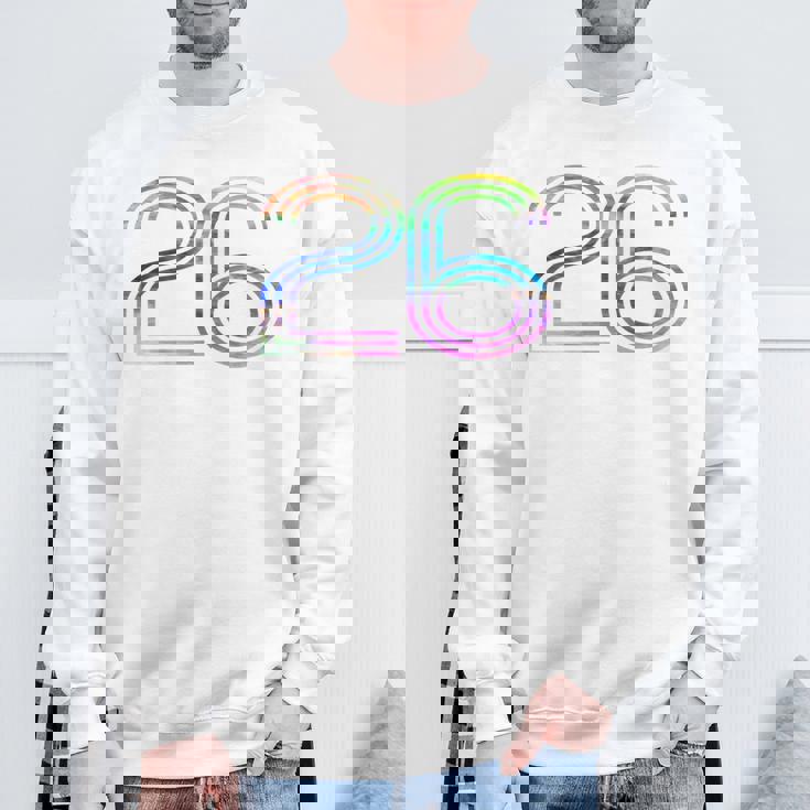 タイダイシャツ ナンバー26 レトロユニフォーム バックプリントジャージ スウェットシャツ 高齢者への贈り物