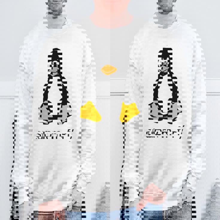 タックスlinuxペンギン-Sudorm-Rfコンピューターサイエンスコンピューター Tux Linux スウェットシャツ 高齢者への贈り物