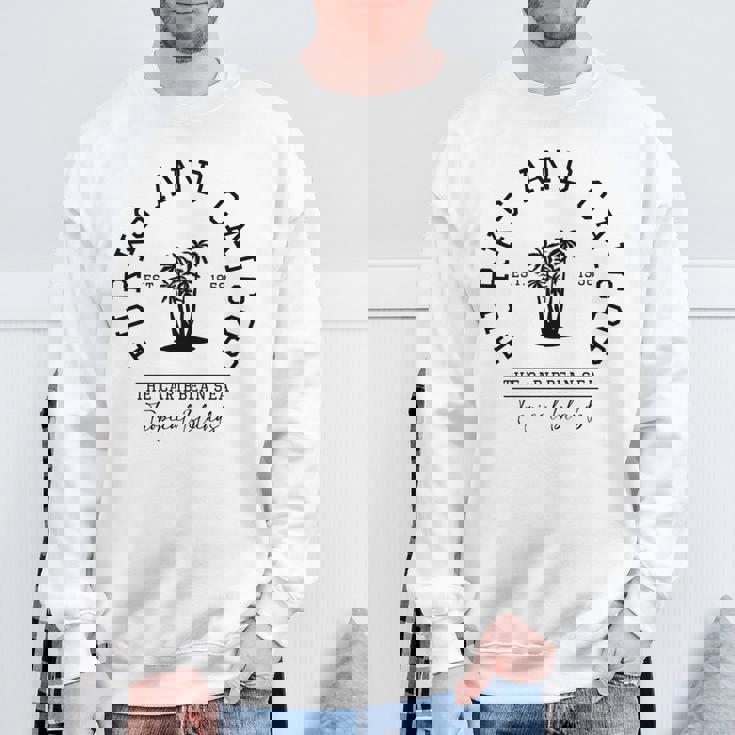 タークス・カイコス諸島カリブ海諸島旅行 長袖tシャツ スウェットシャツ 高齢者への贈り物