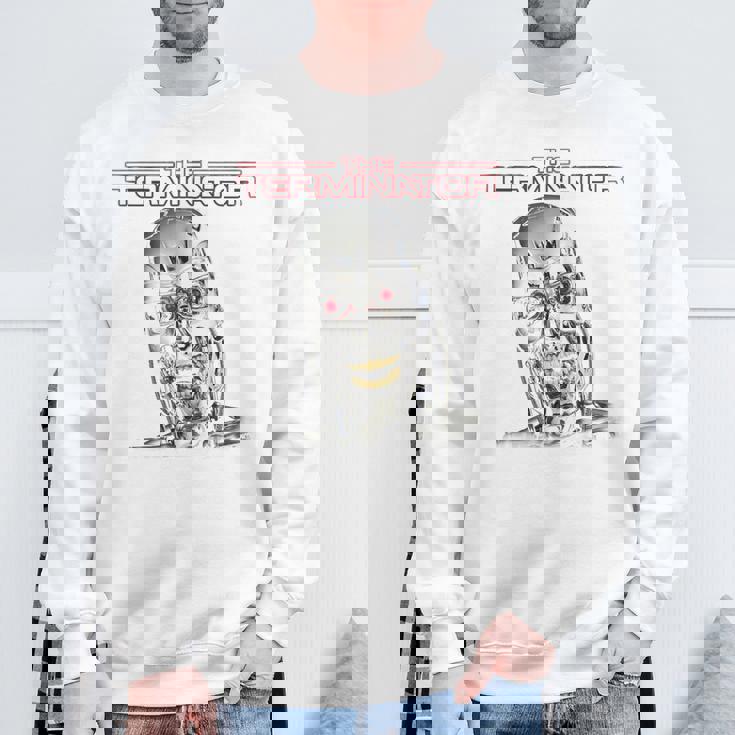 ターミネーターt-800ヘッドレトロサイボーグゲーマークラシックsf。 スウェットシャツ 高齢者への贈り物