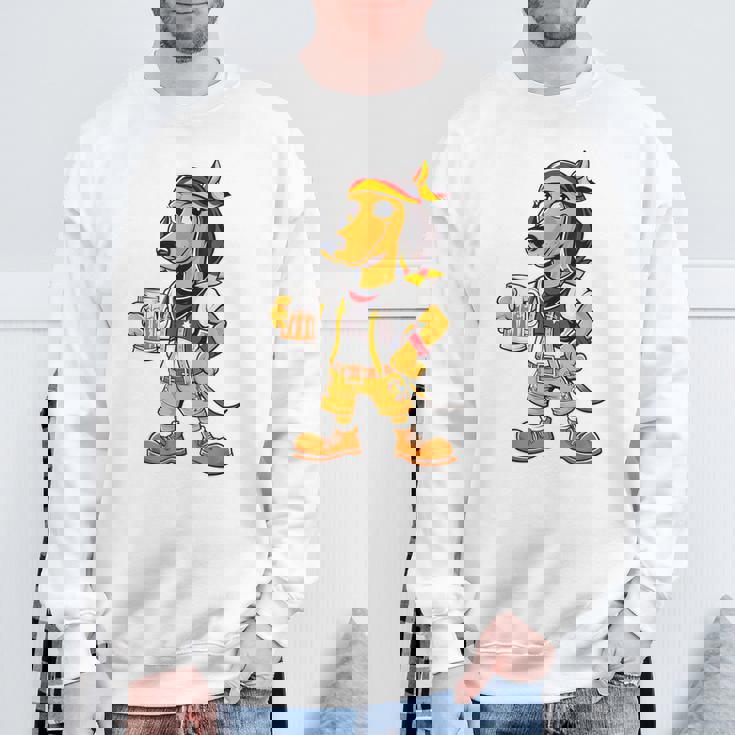 ダックスフント ドイツ服 オクトーバーフェスト レーダーホーゼン メンズ 乾杯 スウェットシャツ 高齢者への贈り物