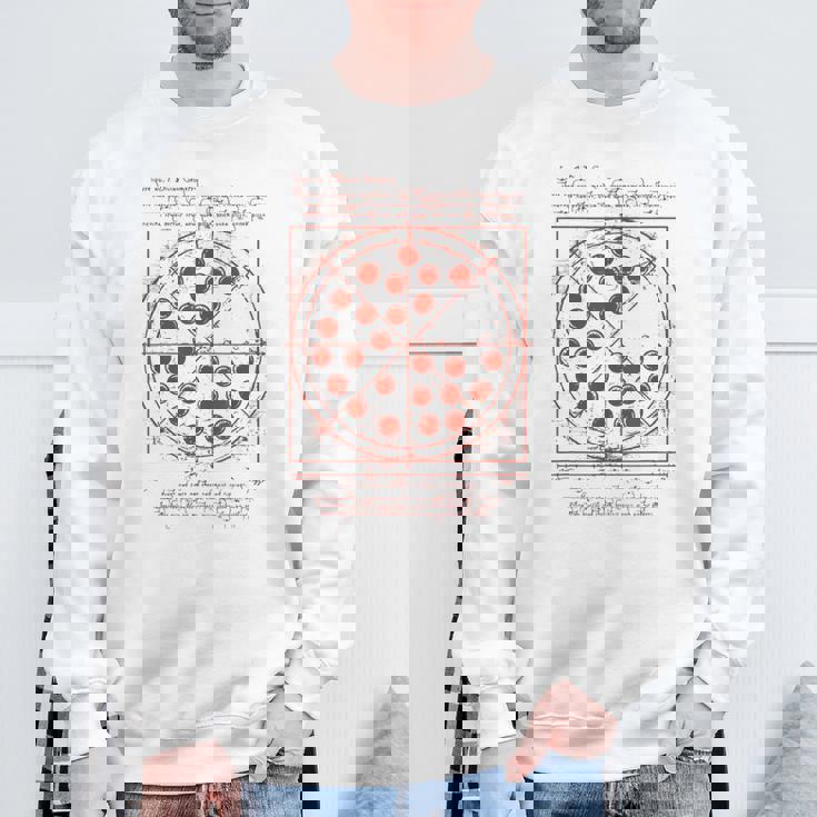 ダヴィンチ・ヴィトルヴィアンマン・ピザ スウェットシャツ 高齢者への贈り物