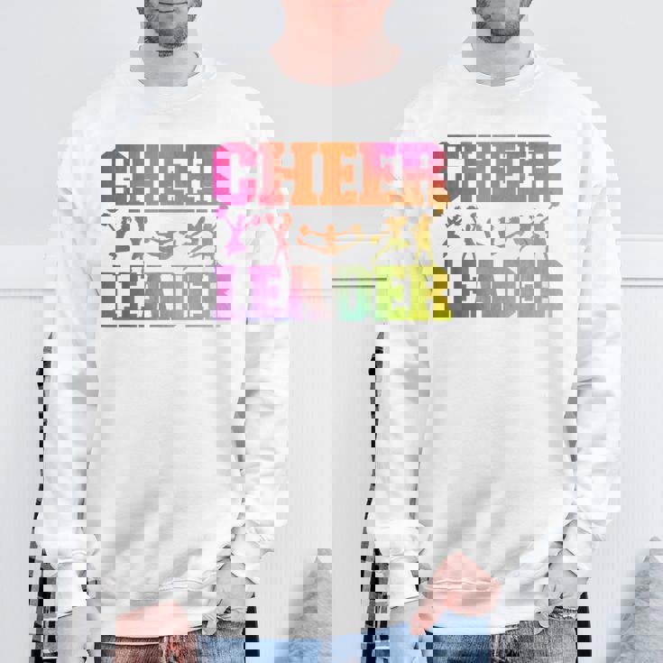 チア チアリーディング 水彩 レインボー チアリーダー スウェットシャツ 高齢者への贈り物