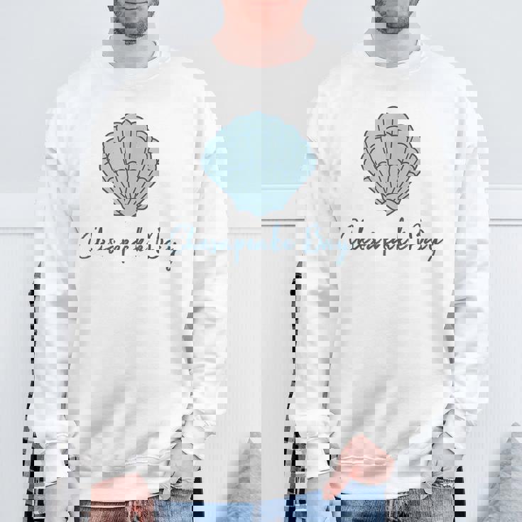 チェサピーク湾 ホタテ貝殻 貝殻 ビーチ 沿岸釣り スウェットシャツ 高齢者への贈り物