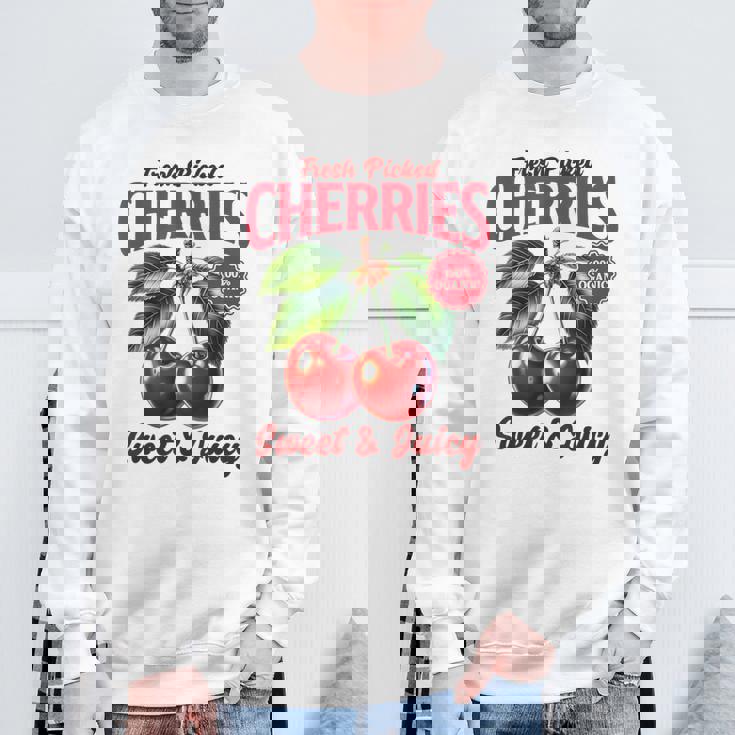 チェリーファーマーズマーケット フレッシュピックチェリー チェリー好き スウェットシャツ 高齢者への贈り物