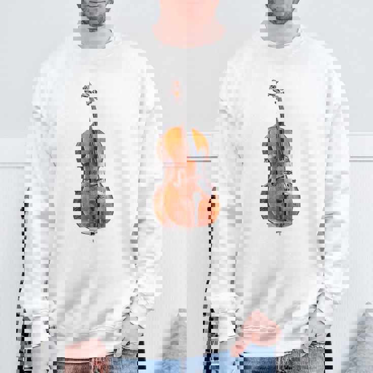 チェロ 楽器 モチーフ アート チェロ スウェットシャツ 高齢者への贈り物