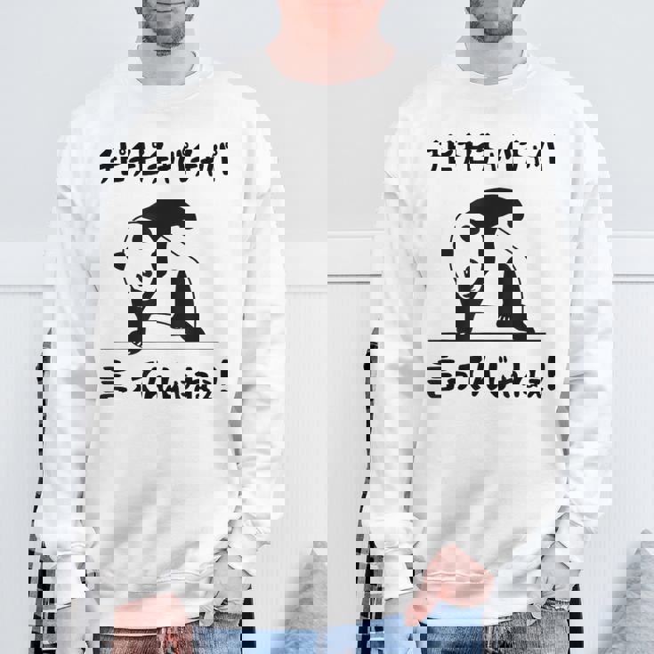 チピチピチャパチャパ言ってんじゃねぇ！ バズり 猫ミーム ネタ パンダ パンダ好き 動物好き ネタ好き おもしろ スウェットシャツ 高齢者への贈り物