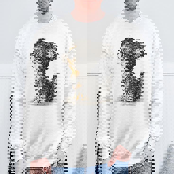 チワワ 犬 かわいい いぬ 子犬 ペット イラスト スウェットシャツ 高齢者への贈り物